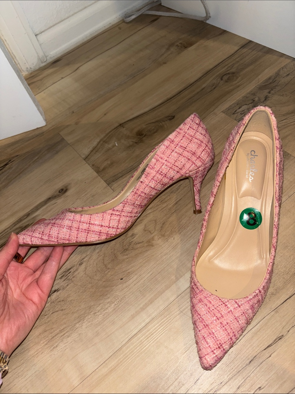 Pink Tweed Pointed Toe Pumps - Classic Stiletto